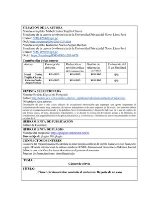 Caso Clínico Cáncer De Cérvix