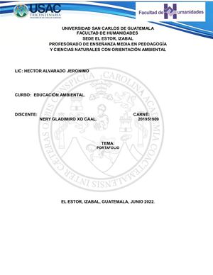 Portafolio Nery Educacion Ambiental