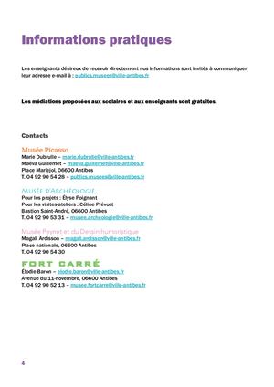 Page contacts Inscriptions
