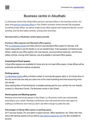 Business Centre Abu Dhabi