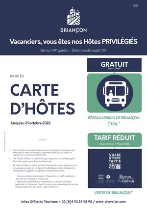Carte Hote ÉTÉ 2022
