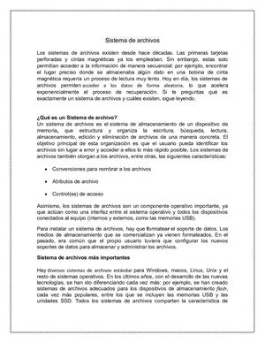Sistema De Archivos