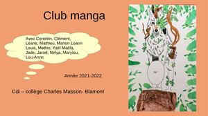 diaporama dessins du "club manga 2021-2022