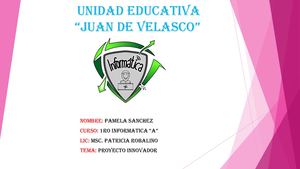 Pamela Sanchez Proyecto Innovador Libro