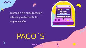 Protocolo De Comunicación Interna Y Externa De Paco´s