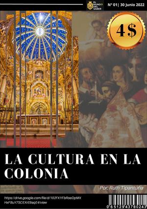 Revista La Cultura En La Colonia Tipantuña Ruth