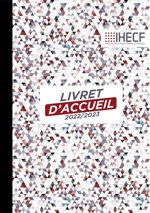 IHECF - Livret D'accueil étudiants 22/23
