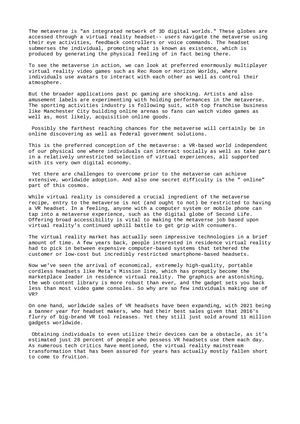 The Facts On Root Elements For Metaverse