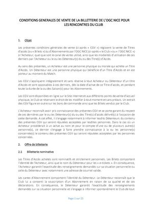 Conditions Generales De Vente Relatives A La Billetterie Ogc Nice 240322