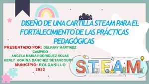 DISEÑO DE UNA CARTILLA STEAM PARA EL FORTALECIMIENTO DE LAS PRÁCTICAS PEDAGÓGICAS