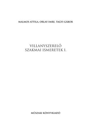 MK-5305 Villanyszerelő szakmai ismeretek I.