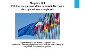 Term G G5 L’Union européenne dans la mondialisation : des dynamiques complexes