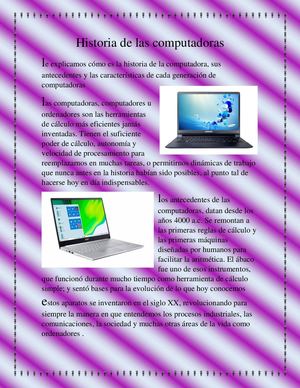 Historia De Las Computadoras Angelis Paz