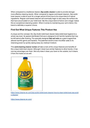 Zep Acidic Cleaner