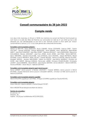 CONSEIL - 28 juin 2022