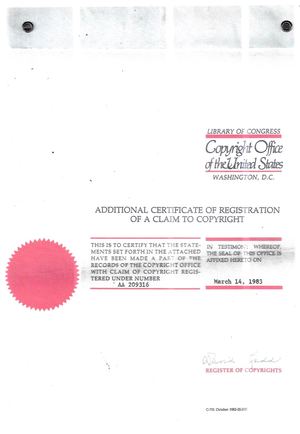 Claim To Copyright Aa 209316