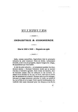 Ellezelles Industrie Et Commerce Annales Cercle Archéologique De Mons Vol 17