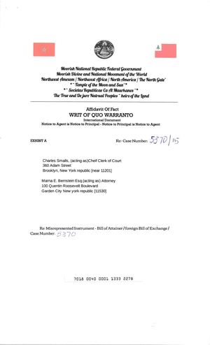 Writ Of Quo Warranto