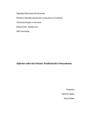 Fiestas Tradicionles Venezolanas