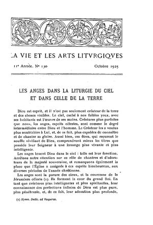 La Vie et Les Arts Liturgiques 1925-130