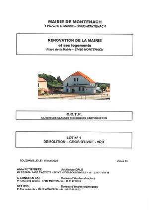 F1 Cctp Lot 1 Gros Oeuvre Demolition Vrd