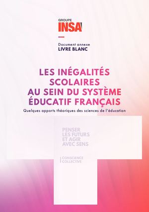 Document Annexe - Livre Blanc - Les Inégalités Scolaires