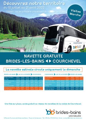 Horaires Navette Brides-les-Bains >> Courchevel été 2022