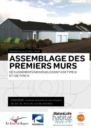 Dossier de presse - Andigné : pose des premiers murs