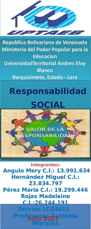 Infografia Responsabilidad Social Unidad I