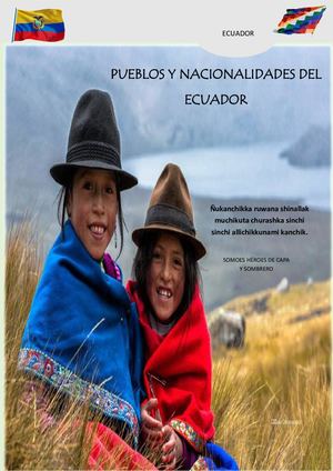 Pueblos Y Nacionalidade Del Ecuador