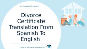 Divorce Certificate Translation From Spanish To English