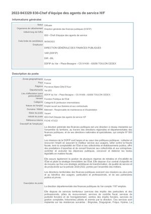 473 830 B Dir Bil Toulon Chef D'équipe Des Agents De Service Hf Réf 2022 943329