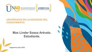Uesco Universidad En La Sociedad Del Conocimiento