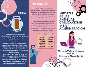 Azul Y Rosa Creativo Formas Abstractas Tríptico Folleto (1)