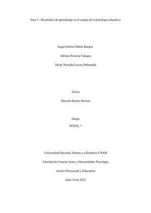 Anexo 7 Resultados De Aprendizaje En El Campo De La Psicología (1)