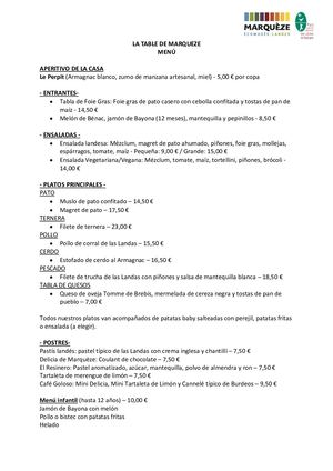 La Table De Marqueze - ESP