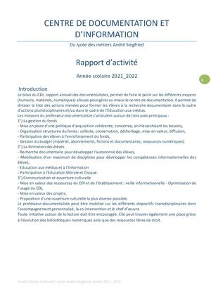 Bilan Cdi 2021 22