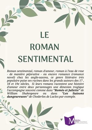 Bibliographie Roman Sentimental 2020