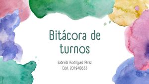 Bitácora De Turnos