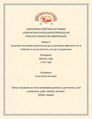 Sentido De Pertenencia