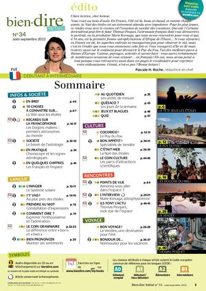 Bien-dire Initial n°34 / Sommaire