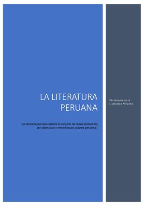 La Literatura Peruana
