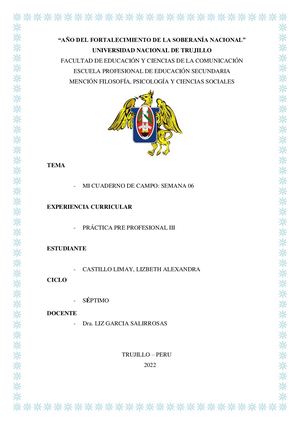 MI CUADERNO DE CAMPO DE PPP 3- SEMAMA 6