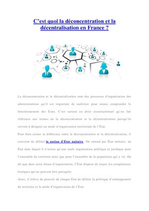 La déconcentration et la décentralisation en france : c'est quoi ?