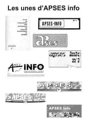 Les Unes d'APSES info