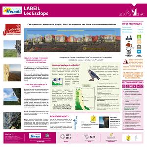 Panneau Depart site escalade Labeil