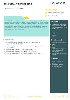 Consultant MOE & MOA - SIRH