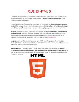 Que Es Html 5