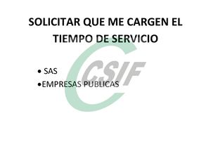 Petición de carga de tiempo de servicio SAS