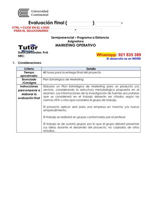 Evaluacion Final Marketing Operativo [2021 1]